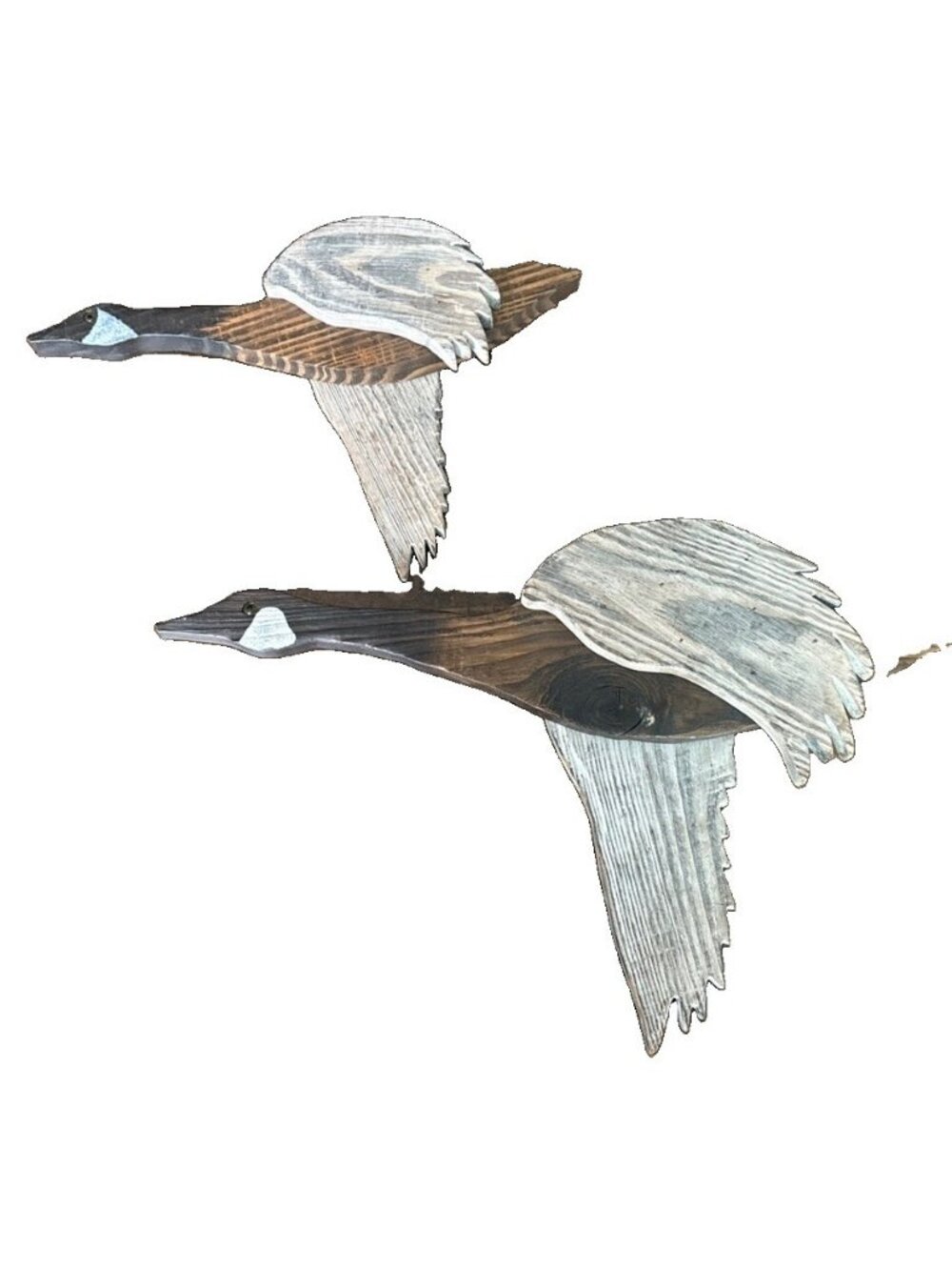 Handmade cabin rustic Wood Bird Wall Decor Set of 2-16” & 11”L